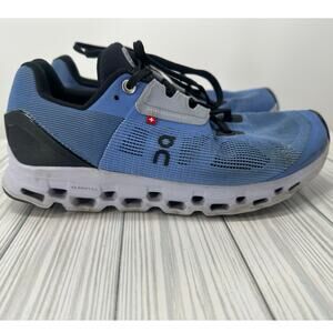 On Running Blue and Black Athletic Shoes